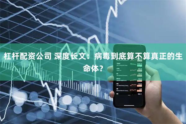 杠杆配资公司 深度长文：病毒到底算不算真正的生命体？